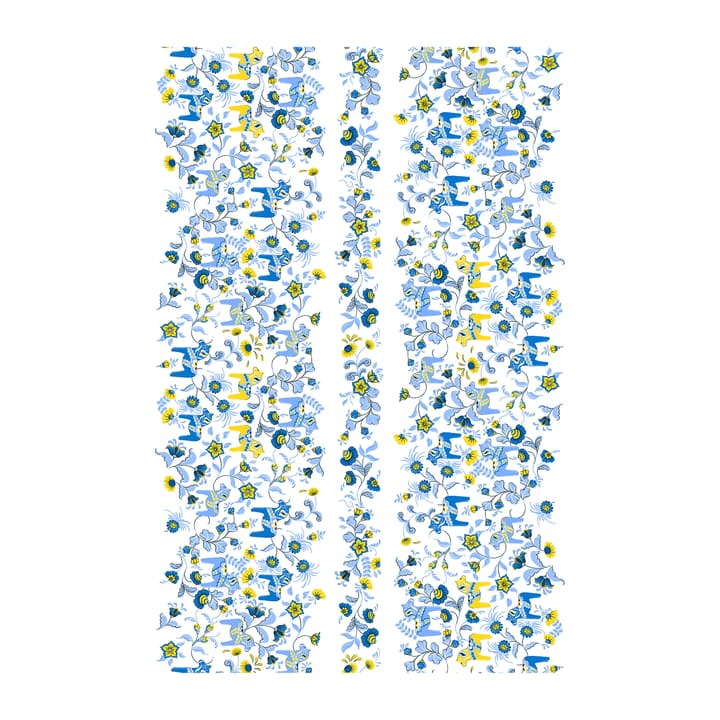 Leksand Bård tecido impermeável - Azul-amarelo - Arvidssons Textil