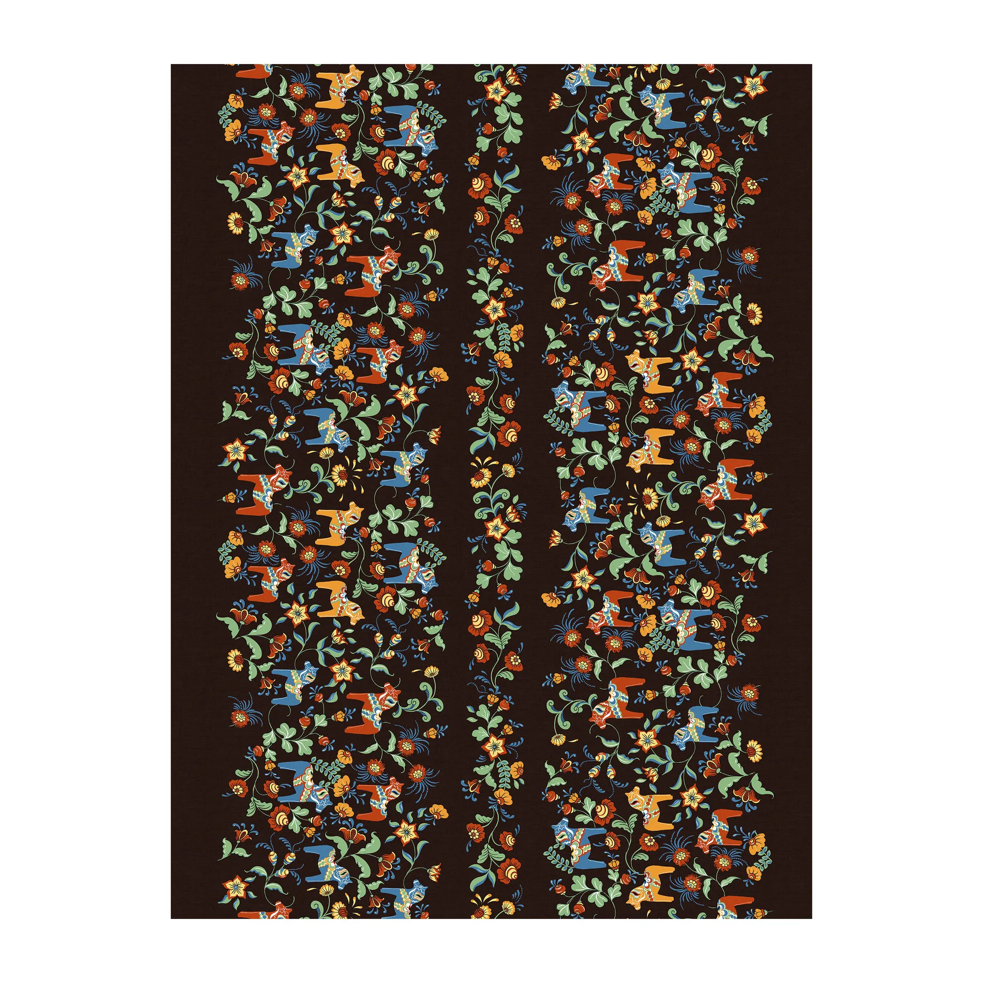 Lekse Bård tecido, Preto Arvidssons Textil