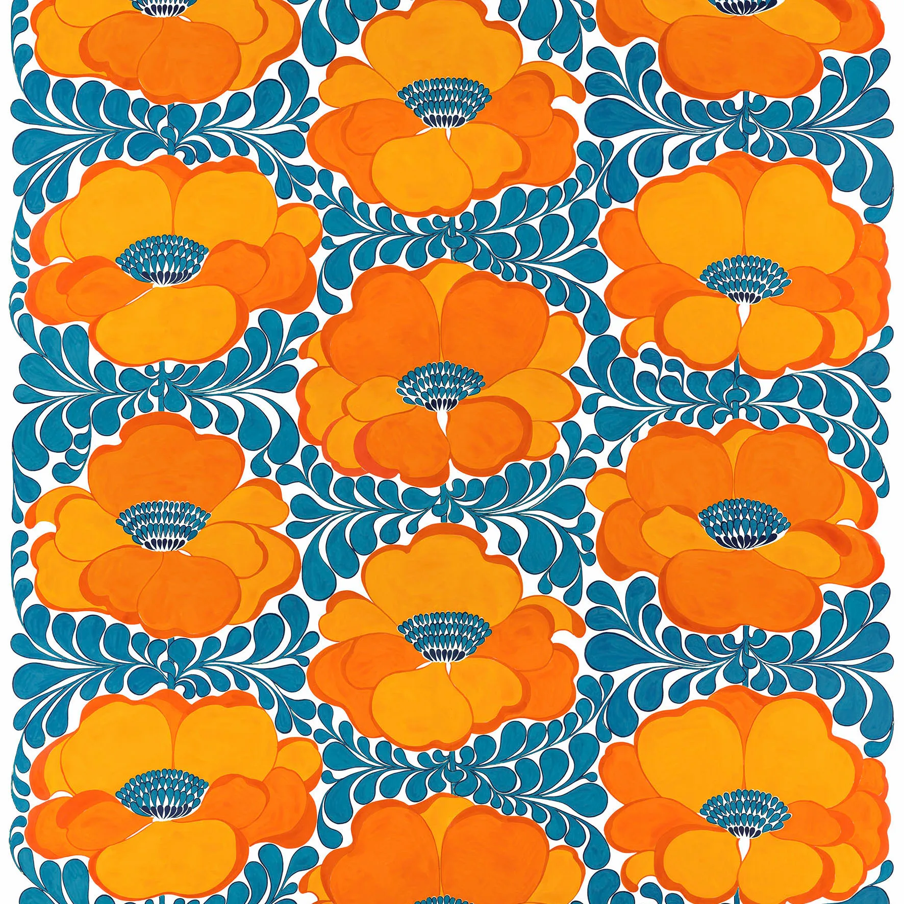 Love tecido, blue-orange Arvidssons Textil