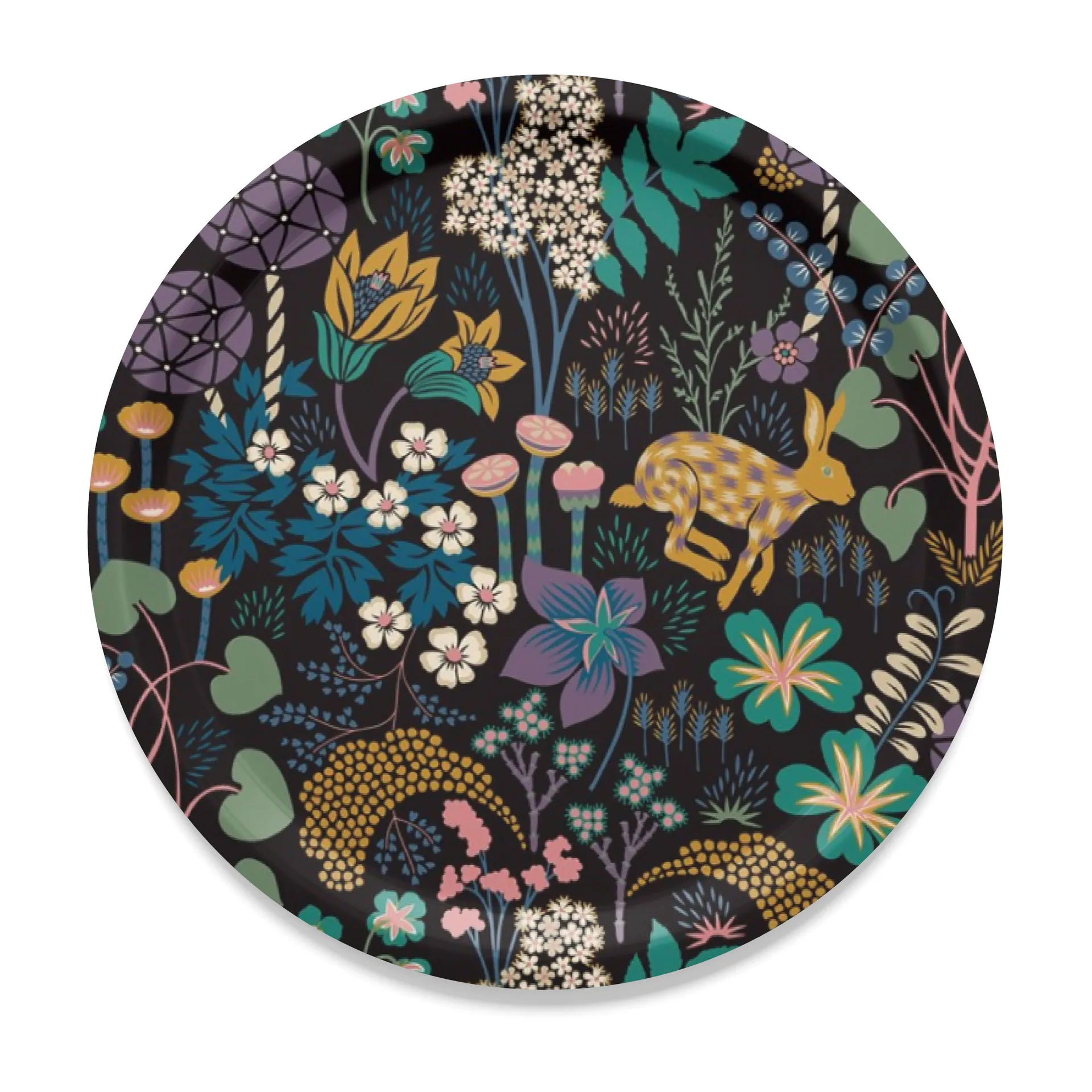 Lyckeflykt bandeja Ø38 cm, Preto Arvidssons Textil