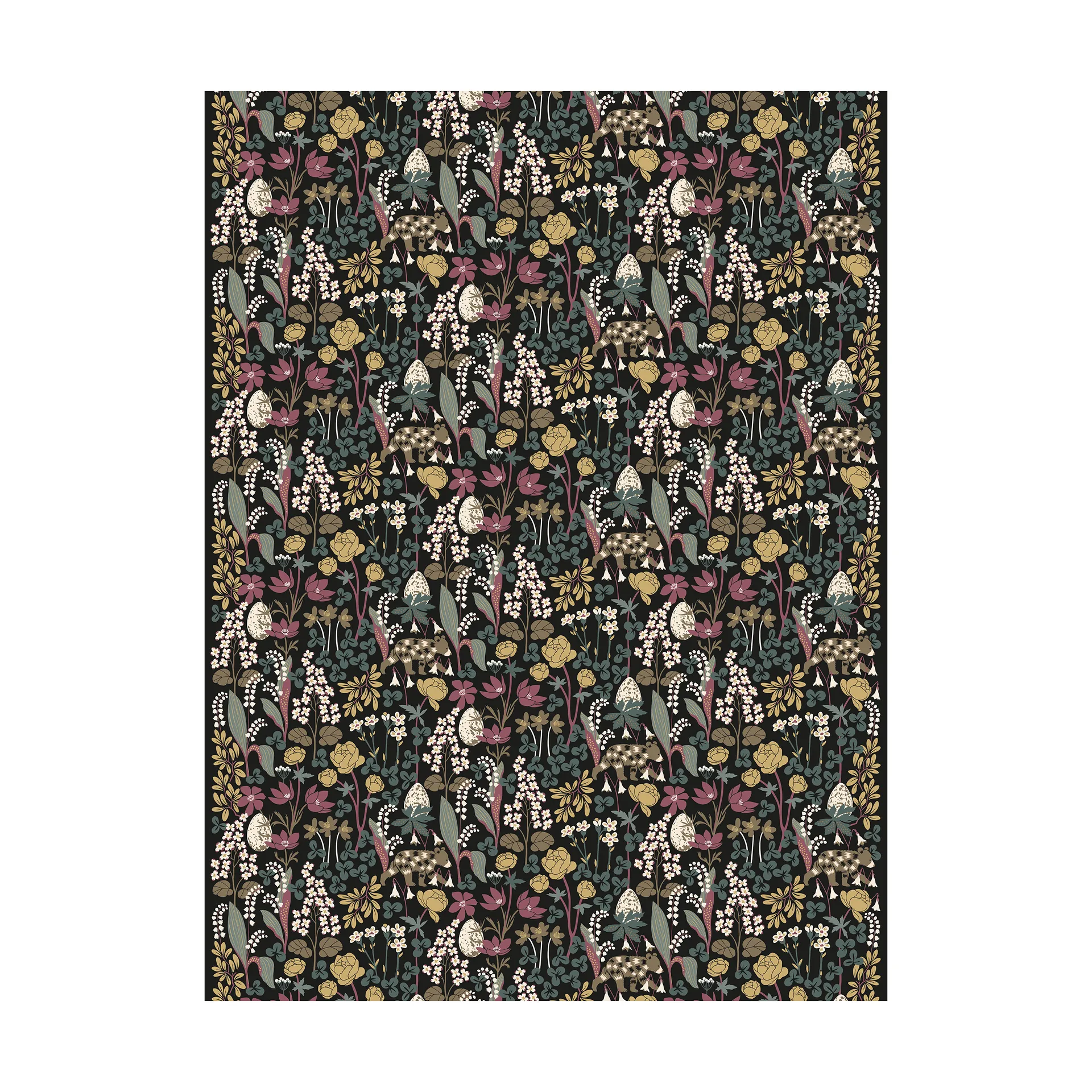 Nenhum tecido de urso dorme aqui, Verde escuro  Arvidssons Textil