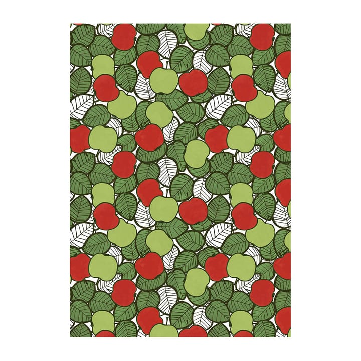 Päppel tecido - Verde-vermelho - Arvidssons Textil