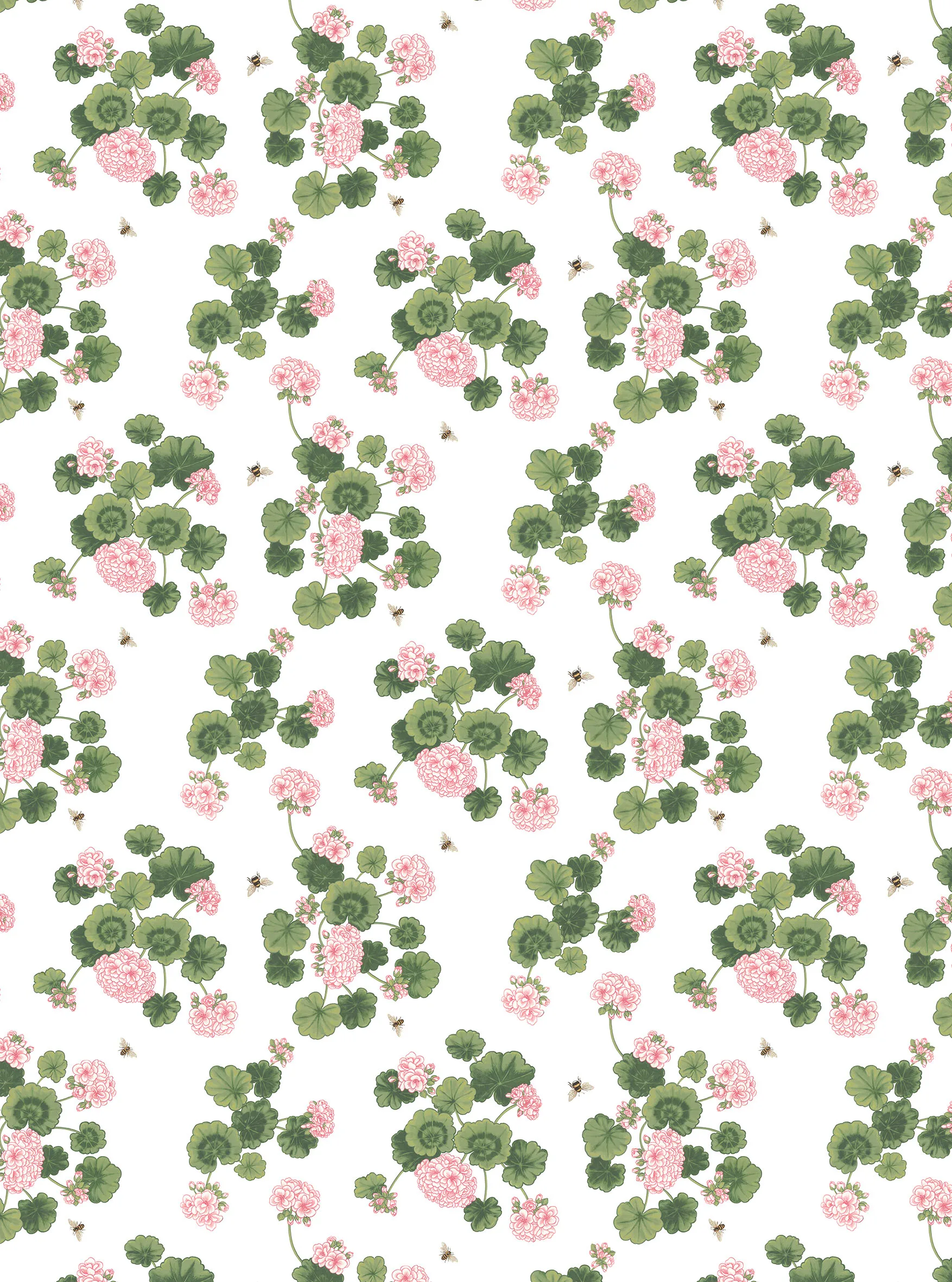 Tecido Astrid, Rosa-verde Arvidssons Textil