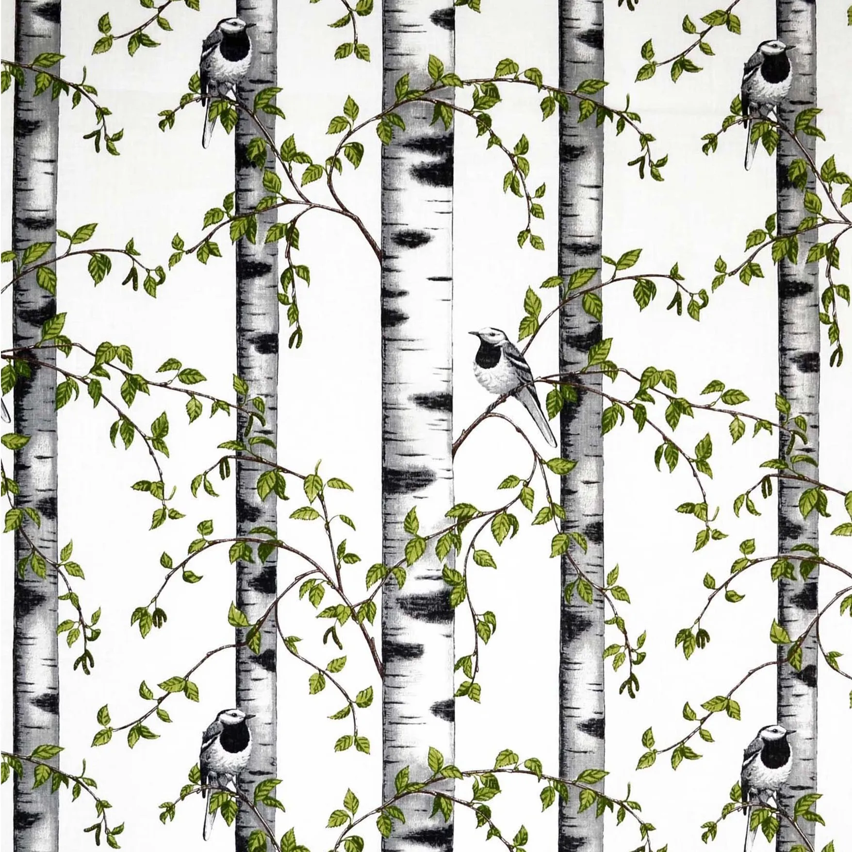 Tecido Björkdungen, branco Arvidssons Textil