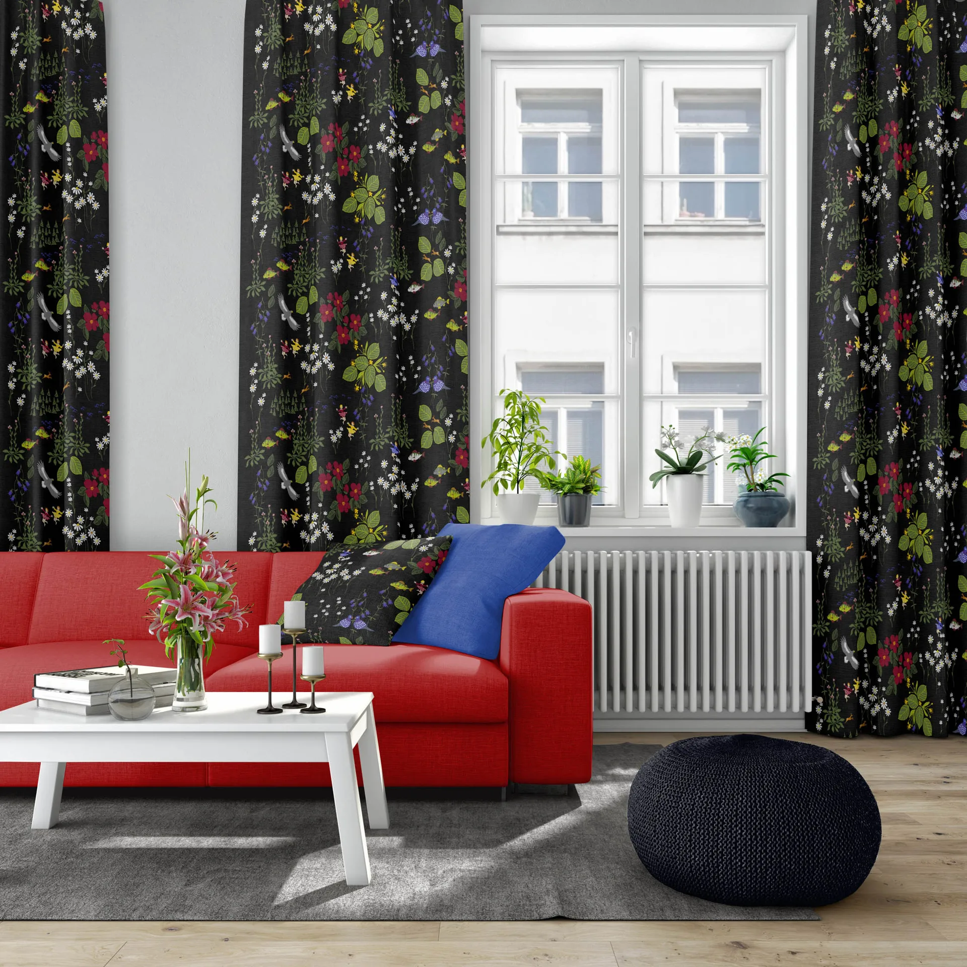 Tecido Himlajorden, preto Arvidssons Textil