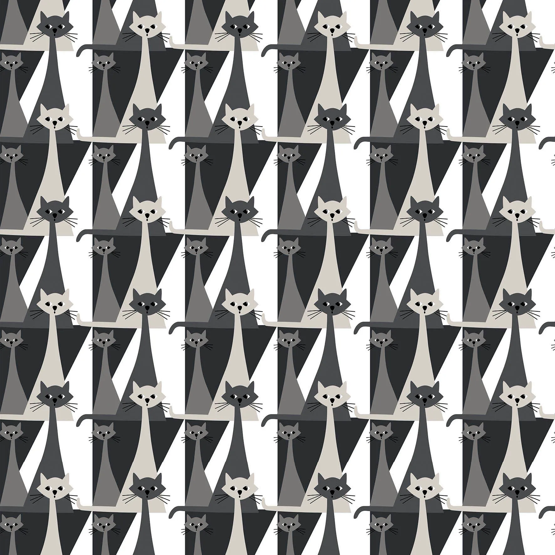 Tecido Kitty, Cinza Arvidssons Textil