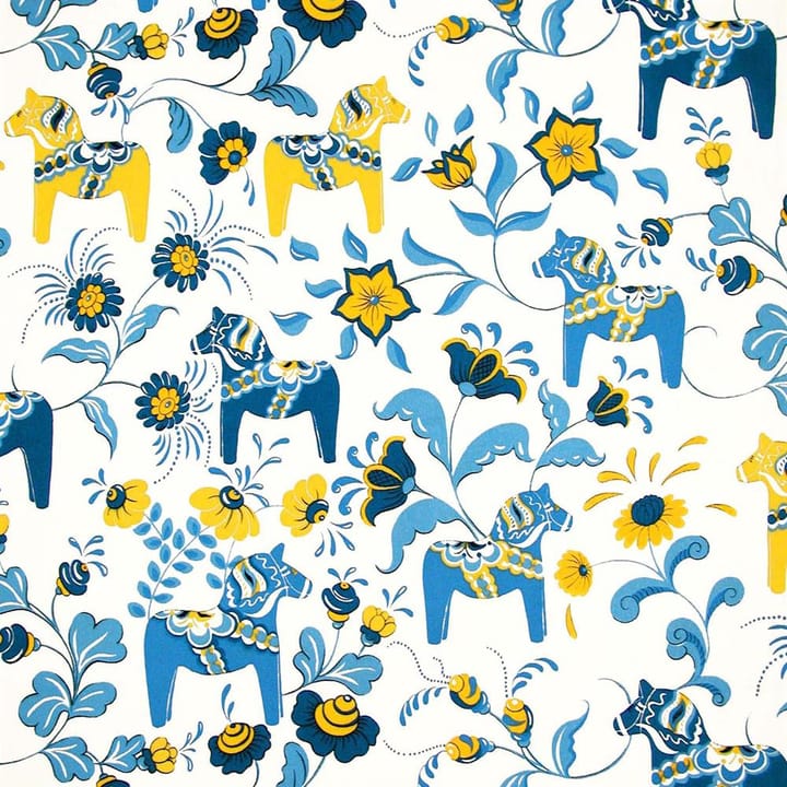 Tecido Leksand - blue-yellow - Arvidssons Textil