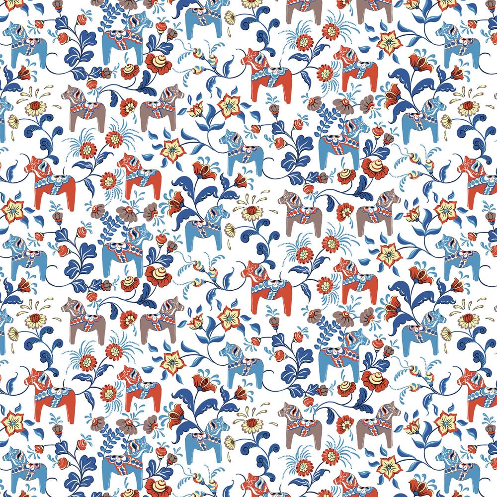 Tecido Leksand, branco Arvidssons Textil