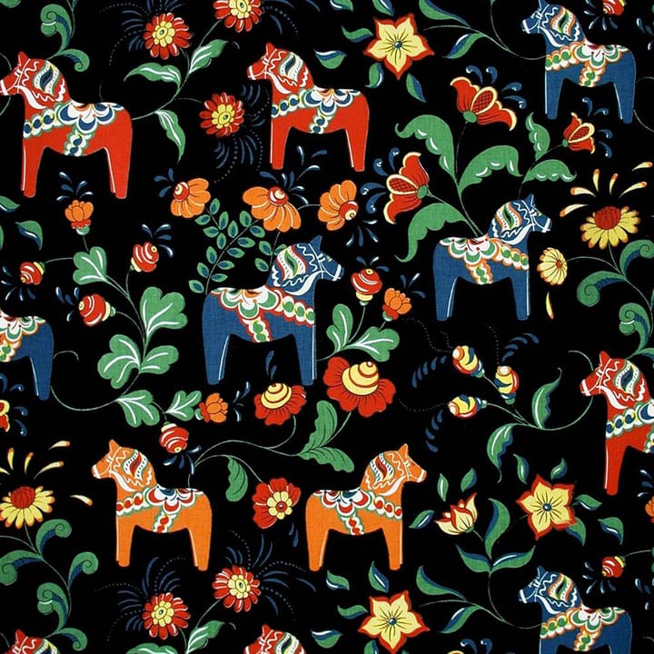 Tecido Leksand - preto - Arvidssons Textil