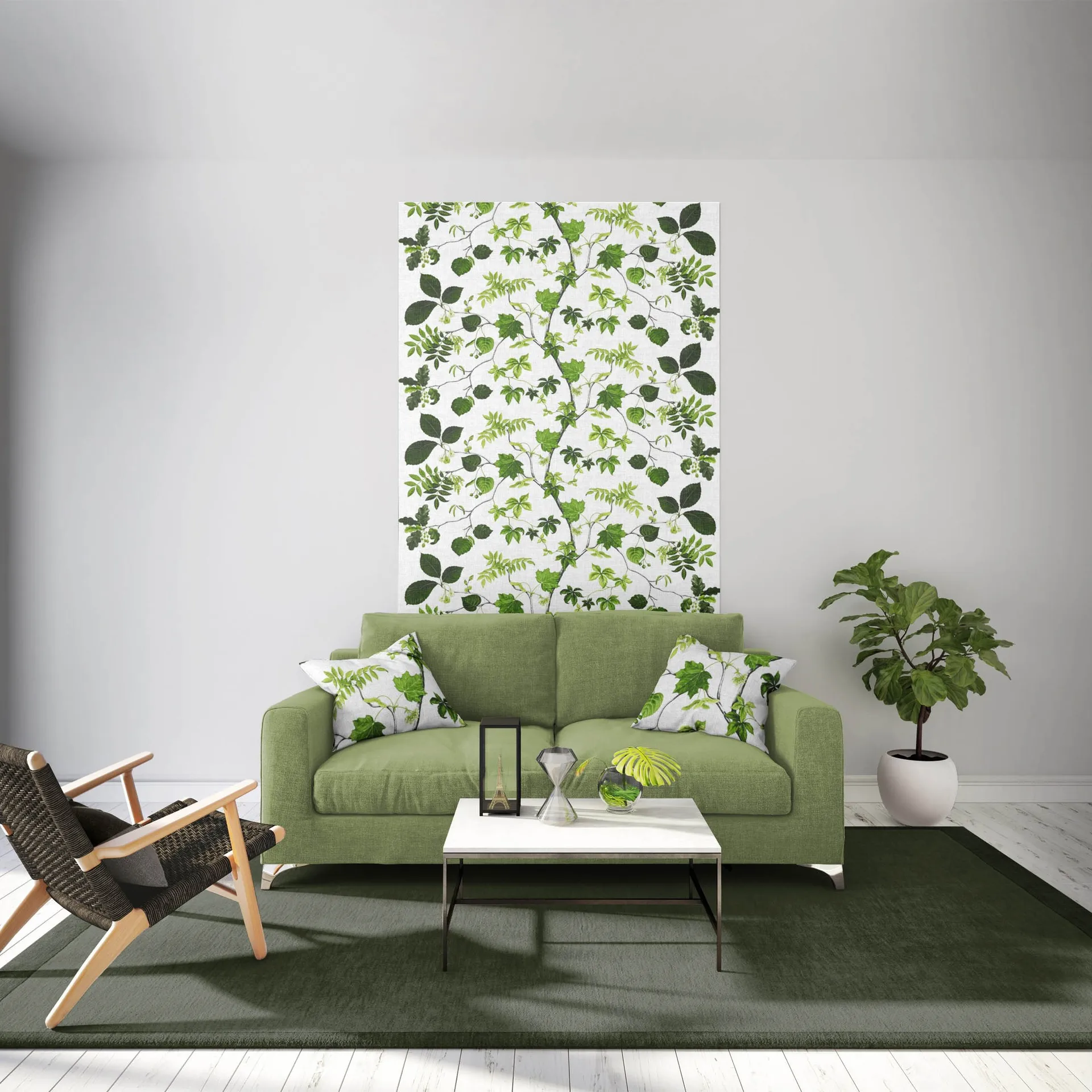 Tecido Liv, verde Arvidssons Textil