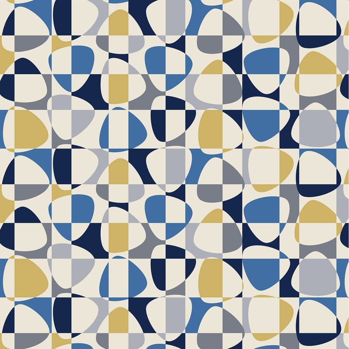 Tecido Mosaik - azul - Arvidssons Textil