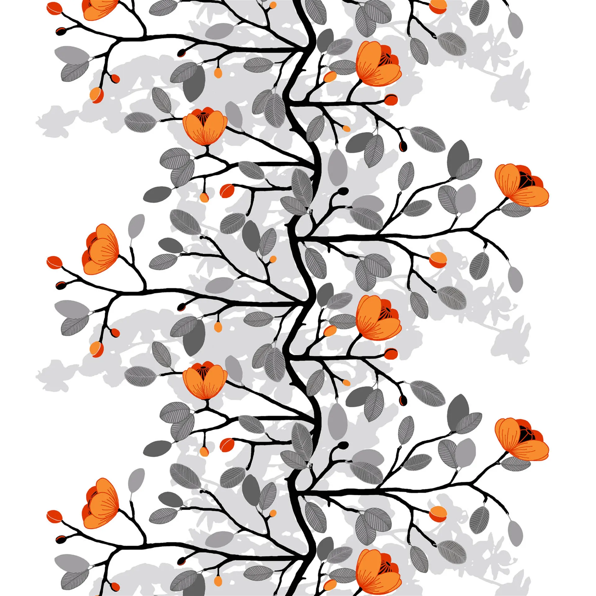 Tecido Ofelia, laranja Arvidssons Textil