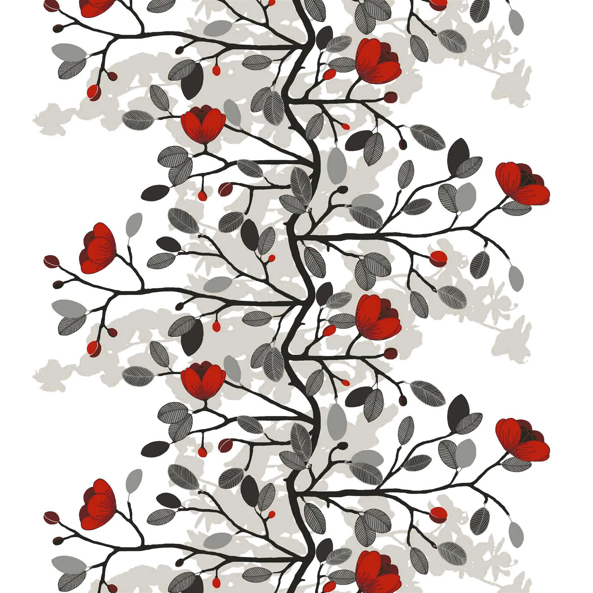 Tecido Ofelia, vermelho-castanho Arvidssons Textil