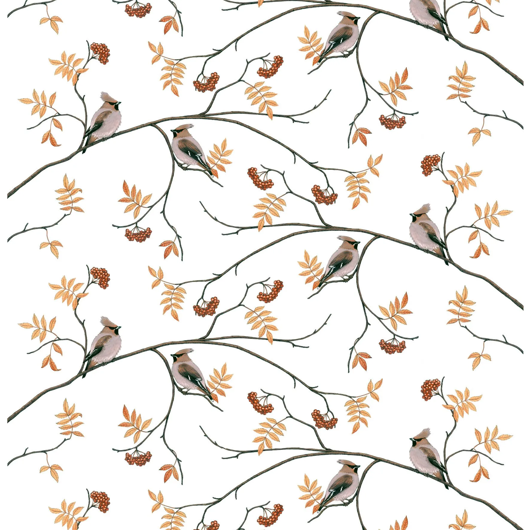 Tecido Sidensvansar, branco-bege Arvidssons Textil