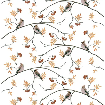Tecido Sidensvansar - branco-bege - Arvidssons Textil