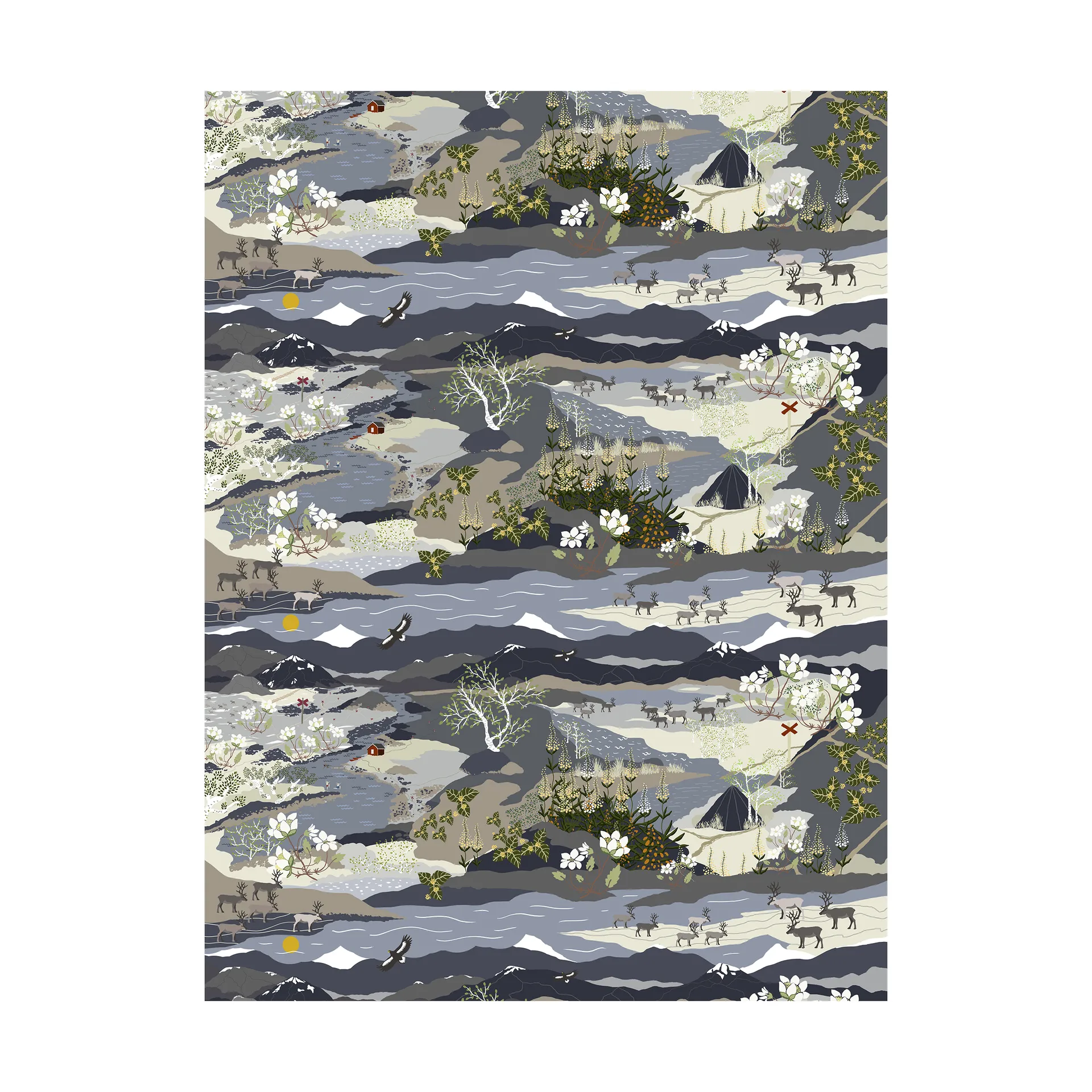 Toalha impermeável Fjällveanel, Azul Arvidssons Textil