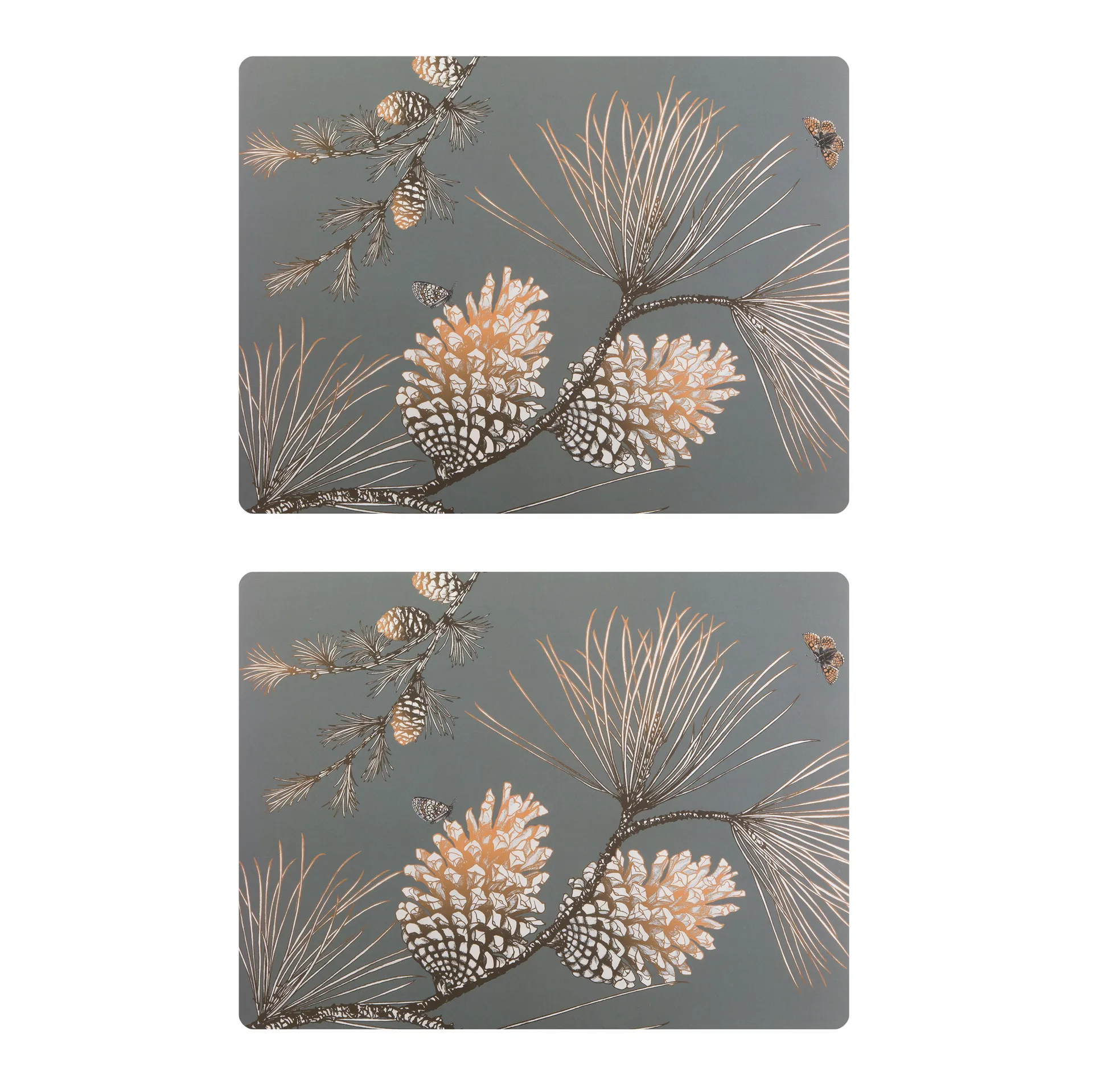 Individual de mesa Pine Cone, conjunto de 2, moss grey Åry Home