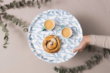 Mougli Azul bandeja Ø38 cm - Azul-branco - Åry Home