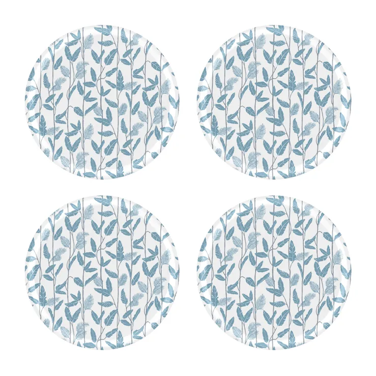 Mougli Azul base para copos Ø11 cm 4-pack, Azul-branco Åry Home