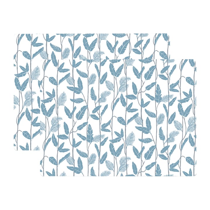 Mougli Azul individual de mesa 30x40 cm 2-pack - Azul-branco - Åry Home