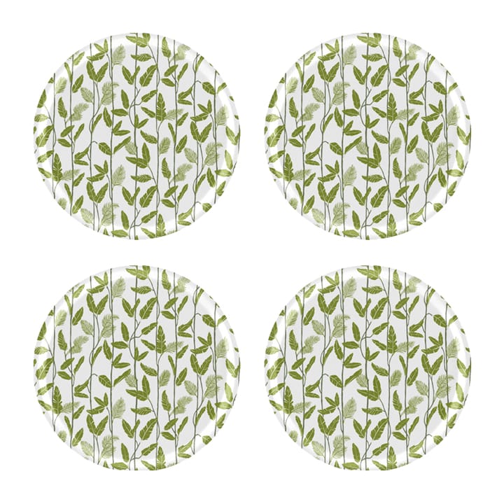 Mougli Verde base para copos Ø11 cm 4-pack - Verde-branco - Åry Home