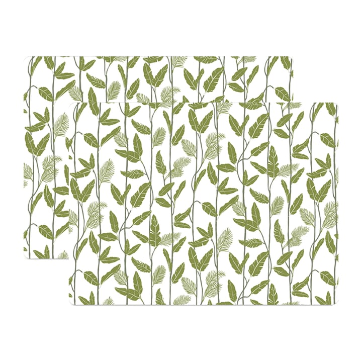 Mougli Verde individual de mesa 30x40 cm 2-pack - Verde-branco - Åry Home