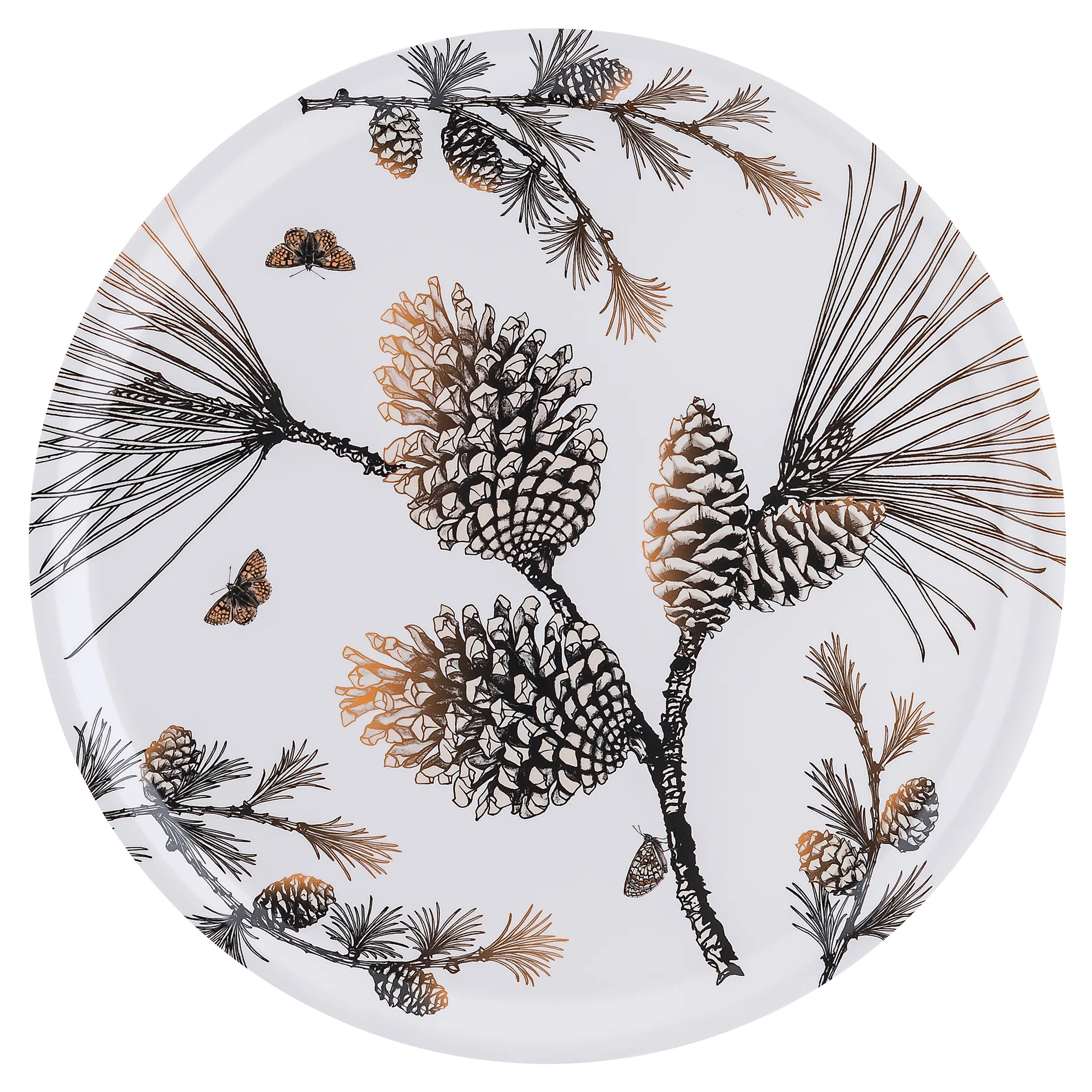 Tabuleiro Pine Cone Ø 38 cm, Cotton white Åry Home