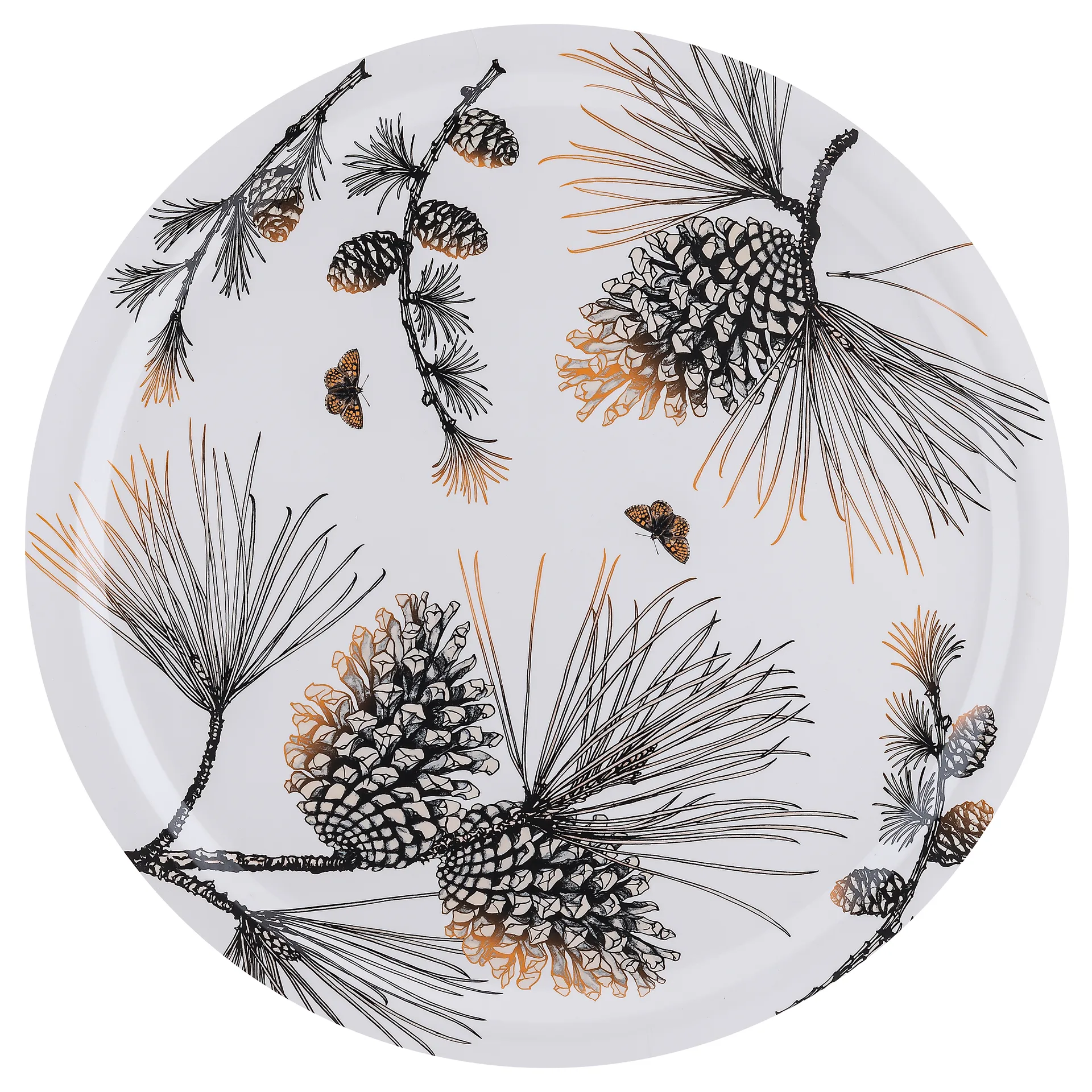 Tabuleiro Pine Cone Ø 49 cm, Cotton white Åry Home