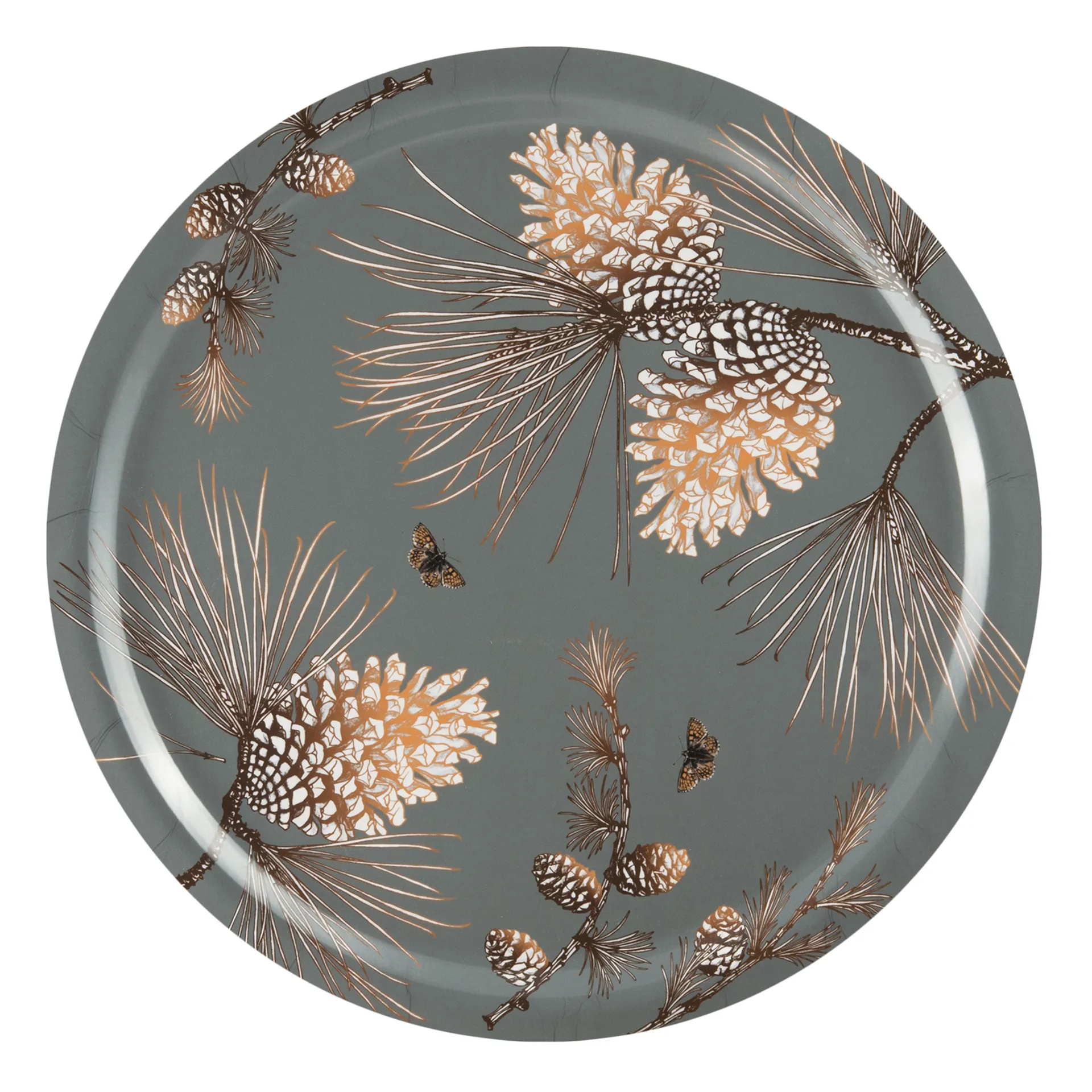 Tabuleiro Pine Cone Ø 49 cm, moss grey Åry Home
