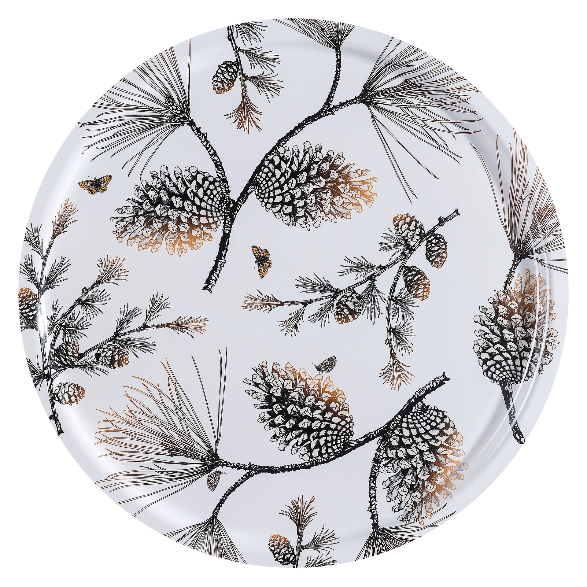 Tabuleiro Pine Cone Ø 65 cm, Cotton white Åry Home