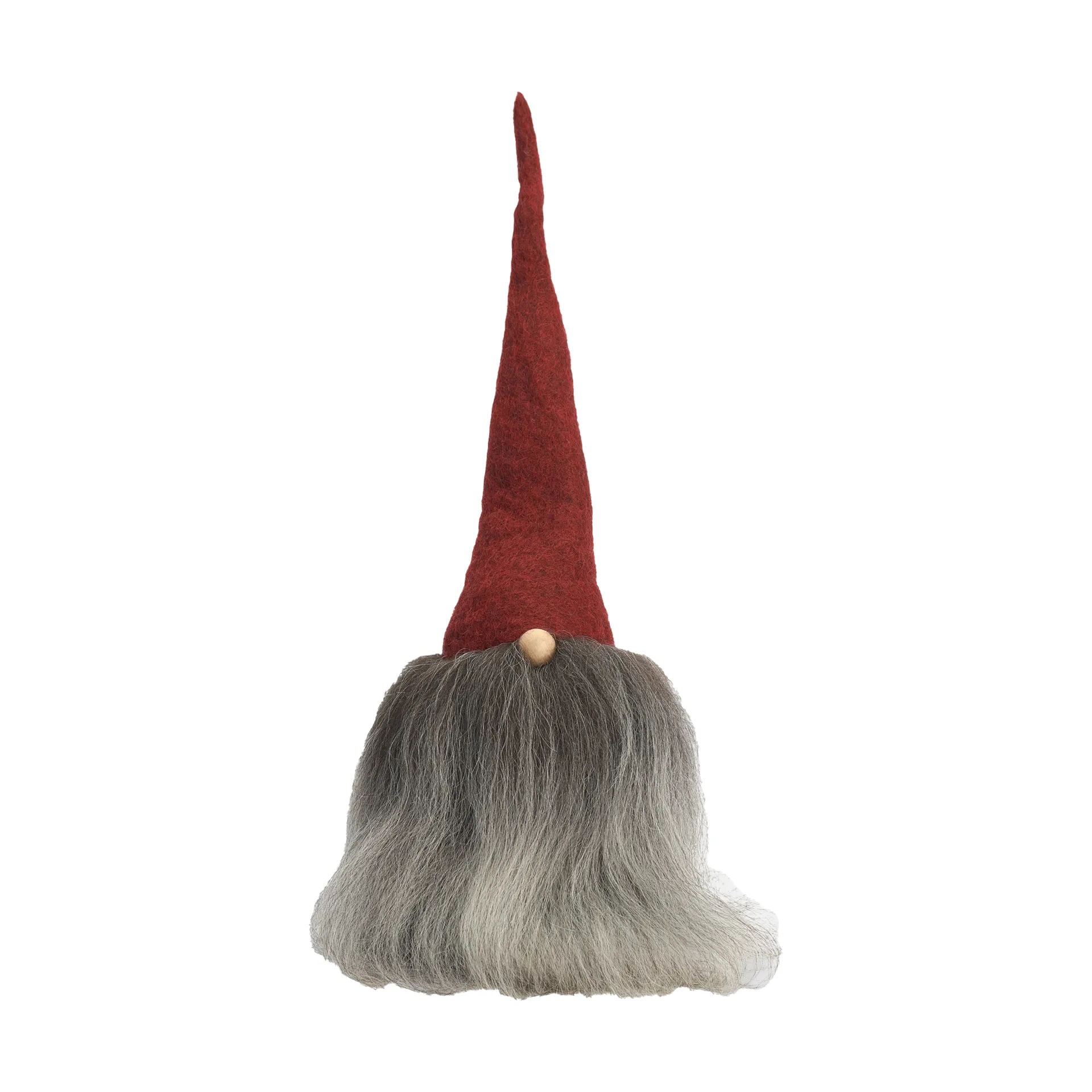 Gnome de barba, Vermelho/cinza, grande Åsas tomtebod
