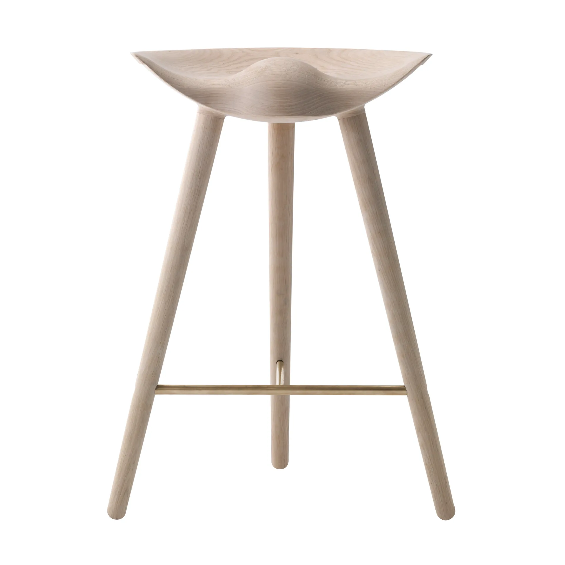 Banco alto ML42 stool 69 cm, Carvalho-aço Audo Copenhagen