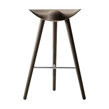 Banco alto ML42 stool 69 cm - Carvalho brunido a óleo-aço - Audo Copenhagen