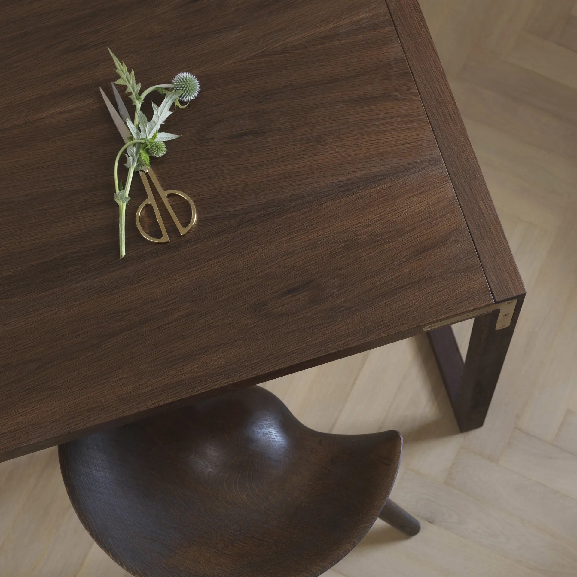 Banqueta ML42 77 cm, Carvalho brunido a óleo-aço Audo Copenhagen