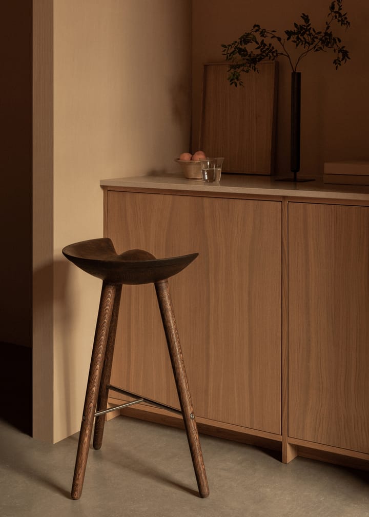 Banqueta ML42 77 cm, Carvalho brunido a óleo-aço Audo Copenhagen