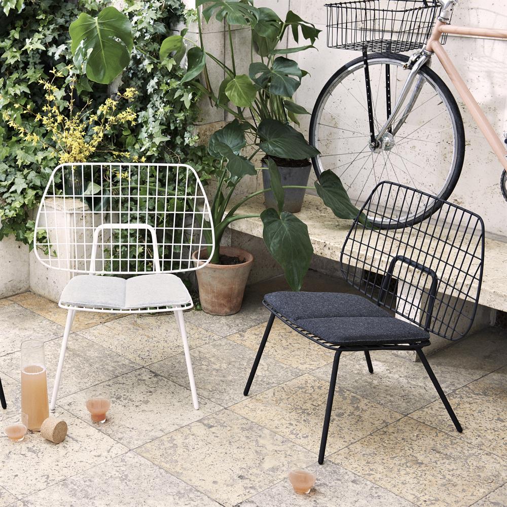 Cadeira de grelha de metal Wm, Preto Audo Copenhagen