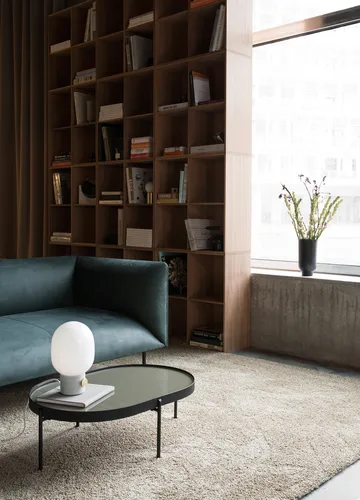 Candeeiro de mesa JWDA - Cimento-latão, Small - Audo Copenhagen