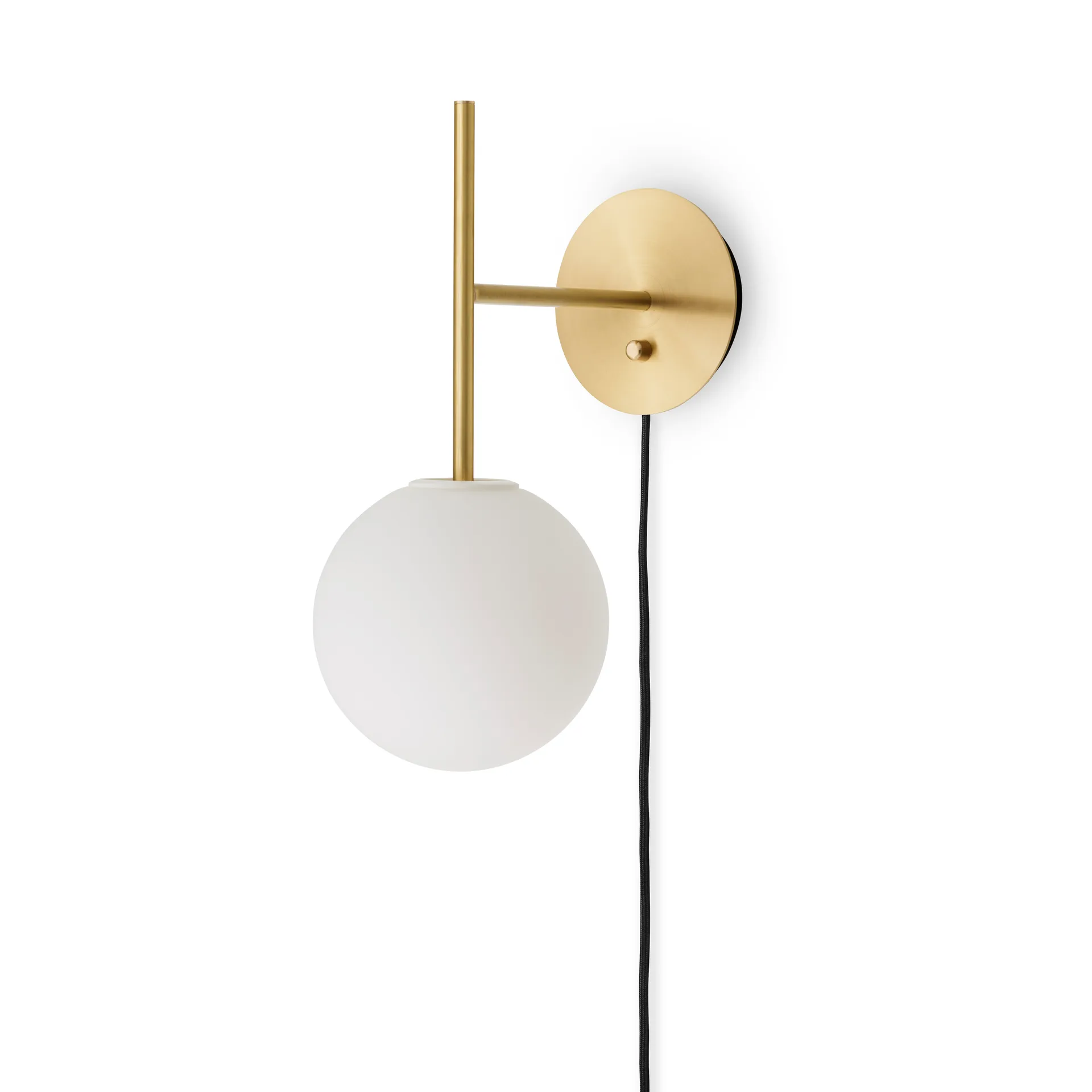 Candeeiro de parede TR Bulb Suspended, Brushed brass Audo Copenhagen