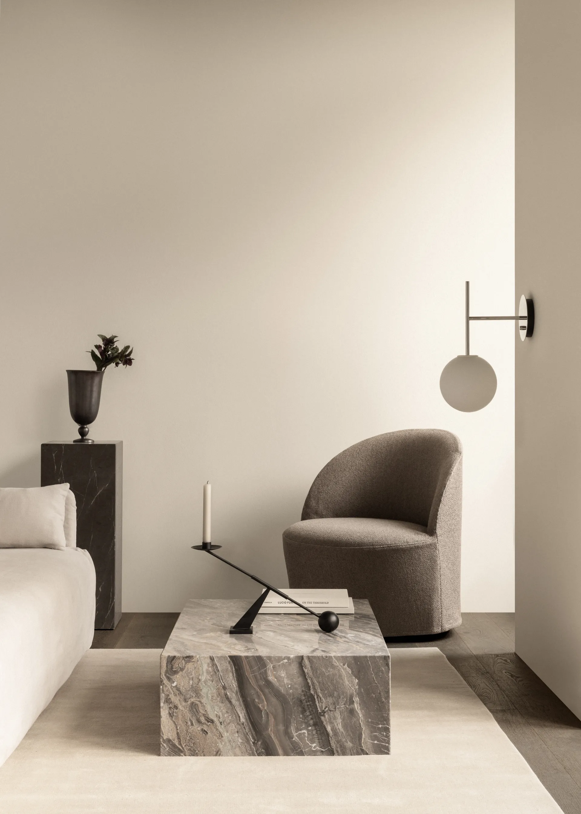 Candeeiro de parede TR Bulb Suspended, Polished steel Audo Copenhagen