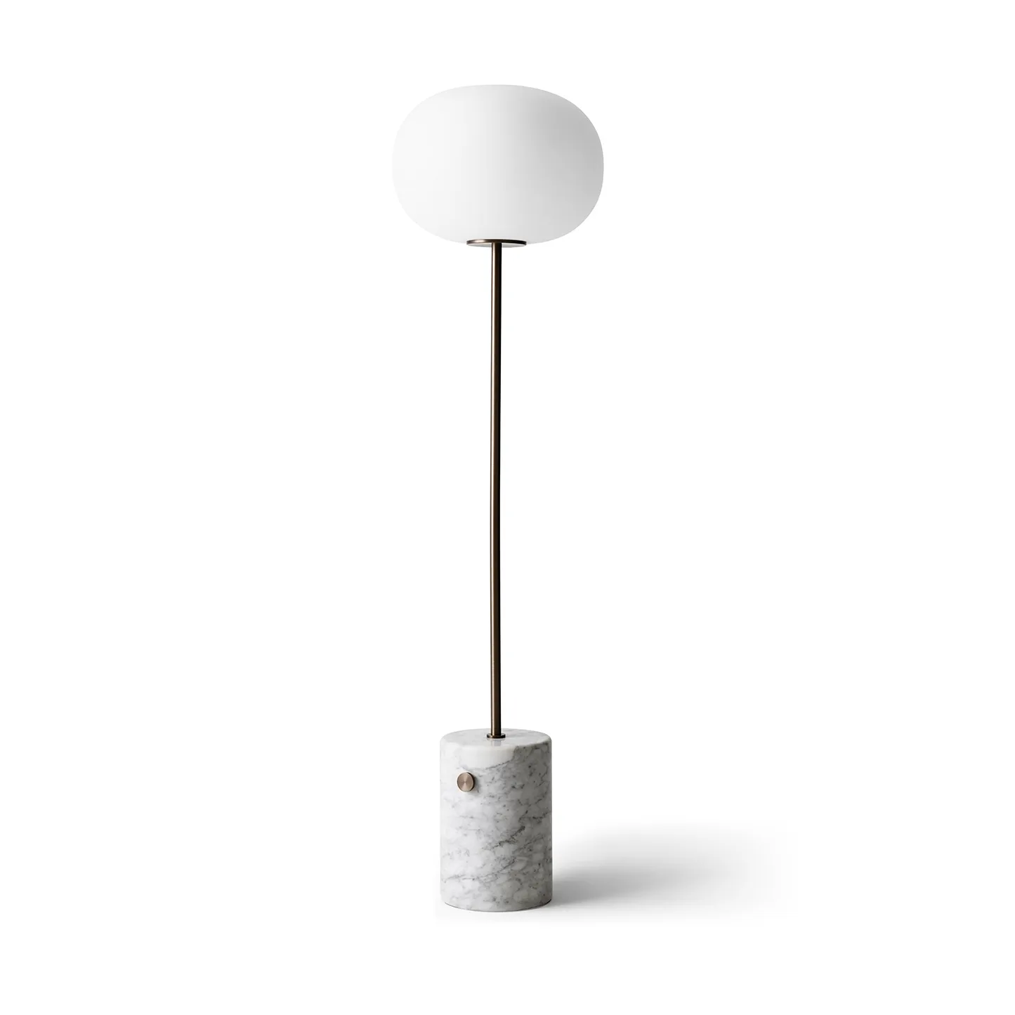 Candeeiro de pé JWDA, Carrara mármore-latão bronzeado, 130 cm Audo Copenhagen