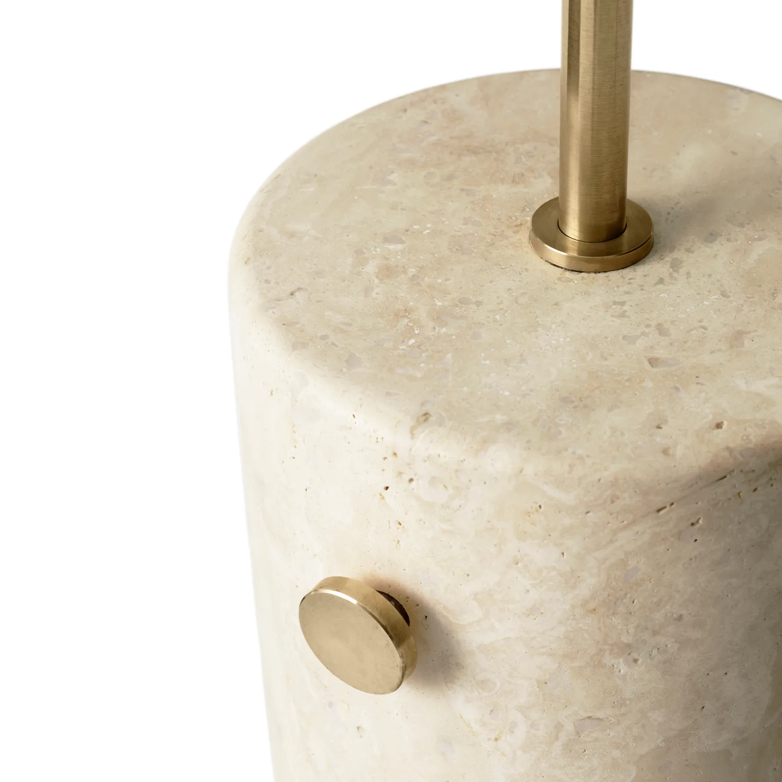 Candeeiro de pé JWDA, Travertino-latão, 150 cm Audo Copenhagen