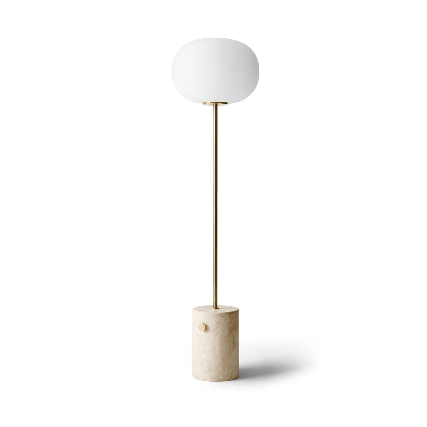 Candeeiro de pé JWDA, Travertino-latim de latão, 130 cm Audo Copenhagen