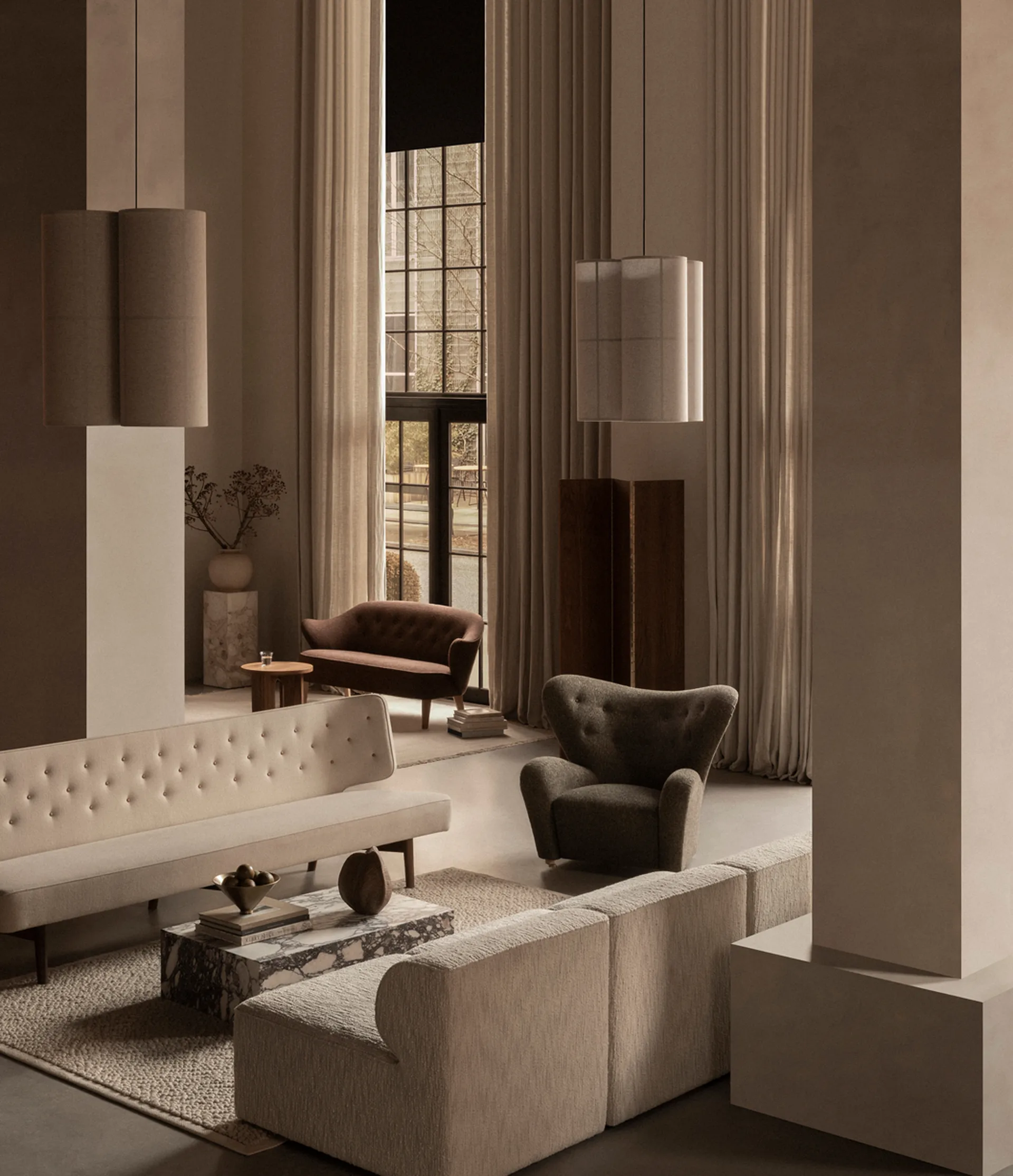 Candeeiro suspenso raw Hashira Cluster,  45 cm Audo Copenhagen