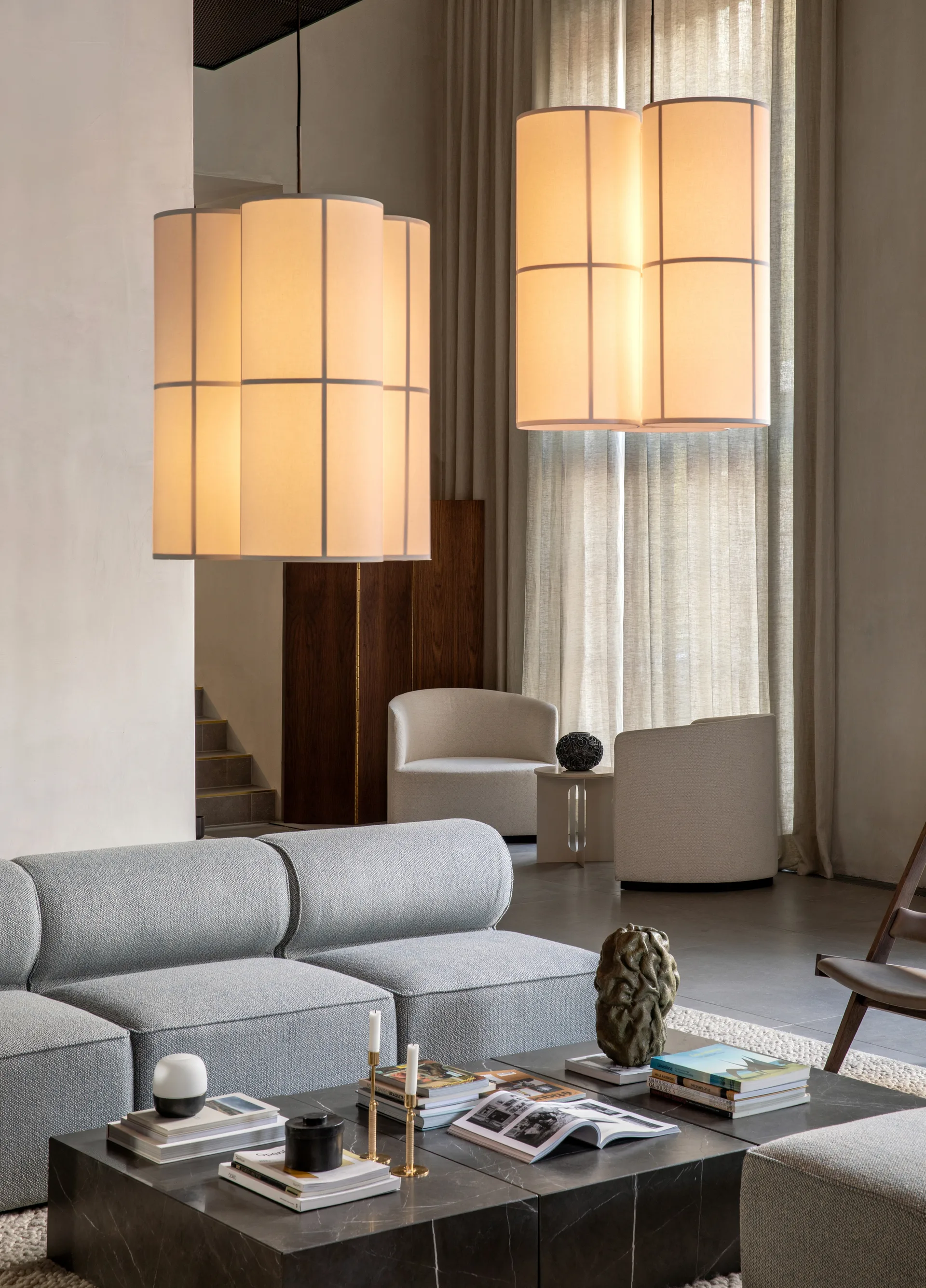 Candeeiro suspenso raw Hashira Cluster, 75 cm Audo Copenhagen