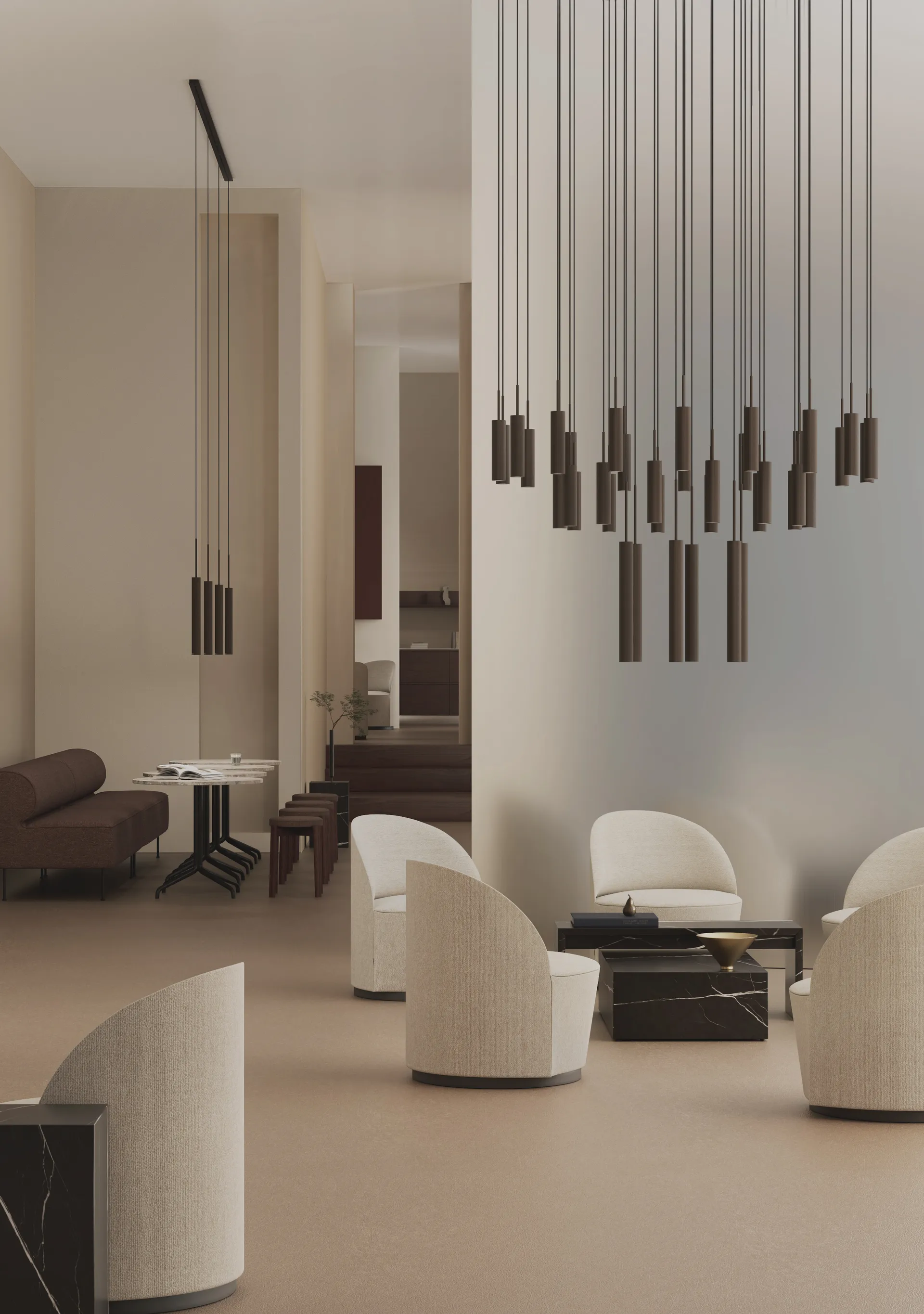 Lustre Tubulaire 38, Anodized bronzed Audo Copenhagen