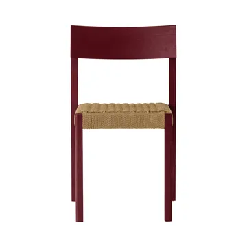 Mauro cadeira - French red carvalho-assento entrançado natural - Audo Copenhagen