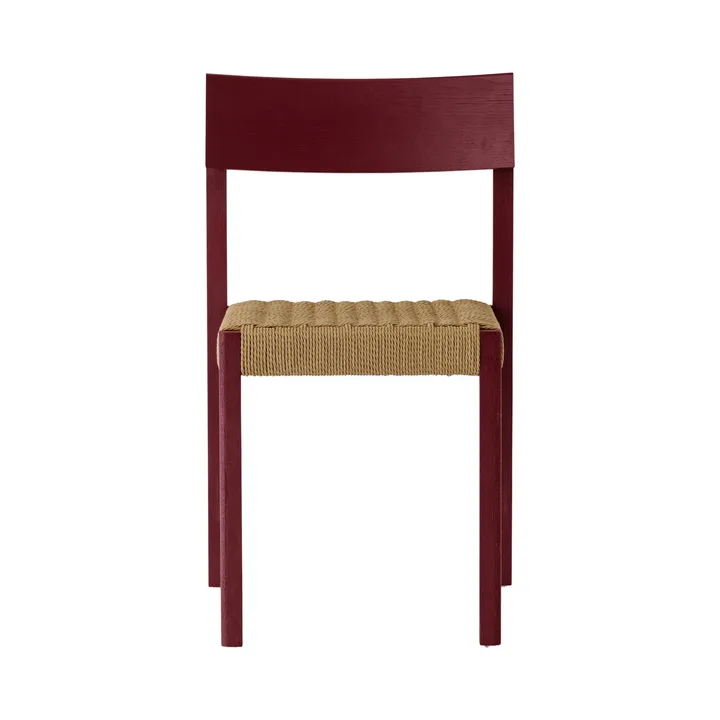 Mauro cadeira - French red carvalho-assento entrançado natural - Audo Copenhagen