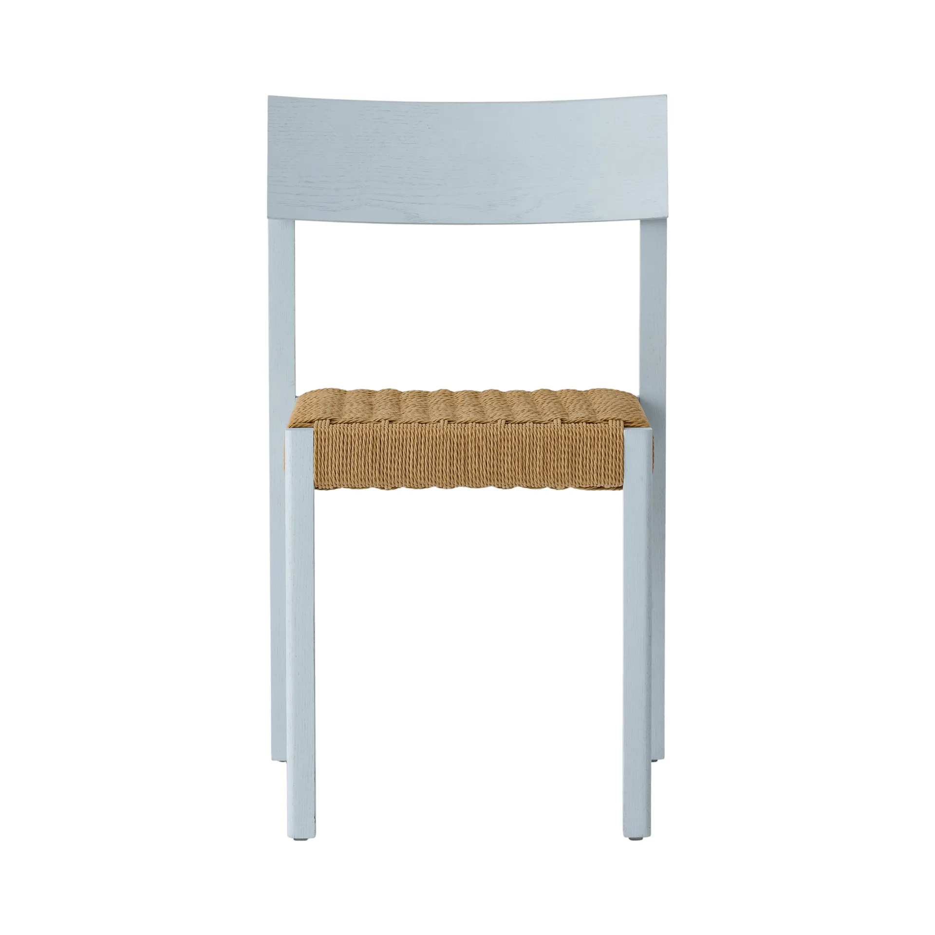 Mauro cadeira, Linen blue carvalho-assento entrançado natural Audo Copenhagen