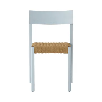 Mauro cadeira - Linen blue carvalho-assento entrançado natural - Audo Copenhagen