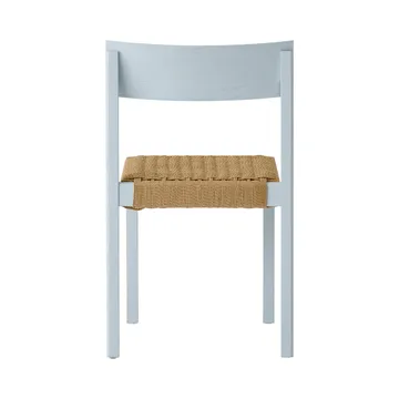 Mauro cadeira - Linen blue carvalho-assento entrançado natural - Audo Copenhagen